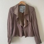 Anthropologie Tabitha Tan Ruffle Front Tencel Silk Womens Blazer Photo 2