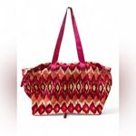 Chico's  Be Bold Packable Zipper Tote Bag in a bright ikat print Large Retail $69 Photo 4