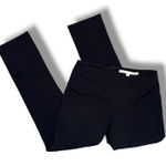 Veronica Beard Black Straight Leg Pants Women's Size 0 High Waist Career Photo 0