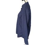 Denim & Flower  Ricky Singh navy button down blouse slim fit large Photo 3