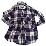 Rails  Blue Red White‎ SX Extra Small Button Up Flannel Longsleeve Top Photo 0