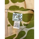 Anthropologie Tabitha Women’s 0 Tabitha Room Cotton Green Cream Retro Midi Dress Photo 9