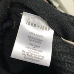 John + Jenn Cherie V-Neck Sweater Lace Up Sides Medium Black Knit Sweater Photo 5