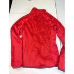 Patagonia Red Fuzzy Fleece Jacket Full Zip Soft Comfy Cozy Women's Layering M Photo 2