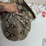 Michael Kors Authentic Natural Brown Python Rehearsal Drawstring Shoulder Bag Photo 4