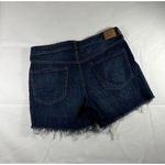 American Eagle Shorts Womens 8 Blue Tomgirl Midi Short Raw Hem Dark Wash Photo 1