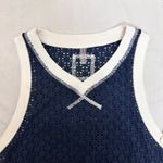Free People Intimately Slam Dunk Top Size Medium Blue White Photo 6