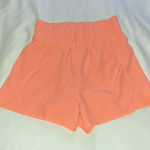 New In Vibrant Coral Athletic Shorts for Women Size Large Orange Photo 0