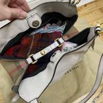 Burberry  White Canterbury Satchel Tote‎ Bag Purse Nova Check Leather Signature Photo 6