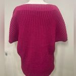 a.n.a . Women's Sweater in Vibrant Pink XL boatneck shortsleeve dolman ribbed Photo 5