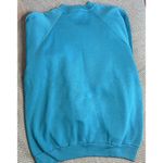 Jerzees Vintage Horse Carousel Sweatshirt Glitter Pullover M 80s USA Crew Teal Photo 9