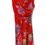 Julia Jordan faux wrap floral midi dress with belt size 8 Photo 0