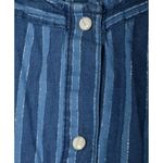 Wrangler  Retro Women's L Striped Denim Sleeveless Button-Down Mini Dress Pockets Photo 3