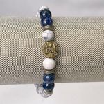 Head Bracelet Stretchy Boho Beaded w Gold Lion  Bead-OS Photo 0