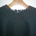 Very Best Vintage 36 XL Black Short Sleeved Lace Trimmed Dress Funeral Photo 3