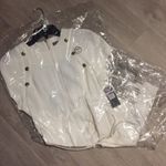 Sharagano NWT White Belted Cap Sleeve Sheath Dress Photo 3