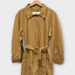 Sea NY Maeve Eyelet Long Sleeve Trench Coat Size XL Tan Photo 9