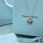 Tiffany & Co. Return to Tiffany Mini Double Heart Necklace 19” Silver 18k Gold Photo 3