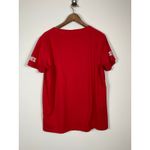 PINK - Victoria's Secret Victoria’s Secret PINK Red Sequin Brutus Buckeye V-Neck Tee – Size Large Photo 1