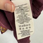 Free People  Red Floral Balloon Sleeve Mini Dress Womens 2 Peasant Satin Burgundy Photo 6