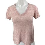 Rag and Bone Women's Pink Heather Short Sleeve V-Neck Tee T-Shirt Sweater Top S Photo 0