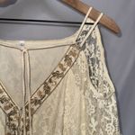 Fairy Floral Lace Embroidered Open Shoulder Cream Lace Flowy Dress Size XL Photo 7