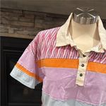 Free People Pastel Striped Short Sleeve Top Photo 6