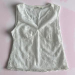 Cato  White Lace Cami Tank Top Blouse Size Medium Photo 0