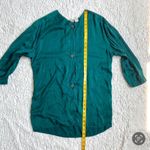 Victoria's Secret VTG 100% Silk Victoria’s Secret Gold Label Pajama Lounge Sleep Shirt S Green Photo 10