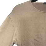 ZARA Olive Green Fitted Hem Cropped Jersey Knit Sweatshirt Photo 2
