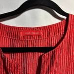 Cut Loose Womens Red Striped Floral Embossed Sleeveless Top M Iridescent‎ V Neck Size M Photo 3