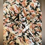 Abercrombie & Fitch  Floral Maxi Dress - Dark Green and Light Pink Linen Blend Photo 3