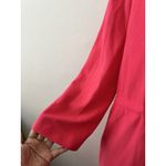 Vtg 70s Hot Pink Dress M Barbiecore Conservative belted ILGWU Church Formal Work Size M Photo 4