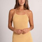 Auteur Joan Knit backless Maxi Dress in Mustard Tan New Size M Photo 11