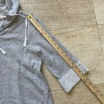 Soft Surroundings Soft‎ Surroundings Gray French Terry Just Beachy Hoodie Sweatshirt S 3/4 Sleeve Photo 3