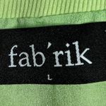 fab'rik  Lime Green V Neck Sleeveless Pleated Top Size L Photo 4