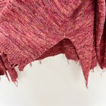 Free People  Prism Pullover Sweater Cropped Distressed Oversized Coral Combo Photo 7