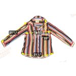 Savannah Jane Women Embroidery Striped Red Shirt Sz S Indie Retro Bohemian Photo 8