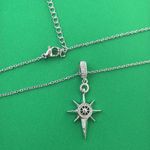Star Pendant Necklace for Men Women Streetwear Hip Hop Punk Unisex Necklace Silver Photo 1