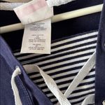 Just My Size  Navy Blue Lace-Up Hoodie with Striped Accents Photo 2