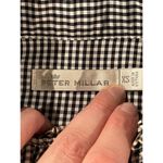 Peter Millar  Black And White Gingham Long Sleeve Button Down Ruffle Trim Top XS‎ Photo 8
