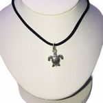 Handmade Hand Crafted Silver Turtle Charm Necklace #5 Photo 0
