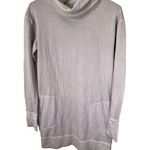 Athleta  Women's Cowl Neck Sweatshirt Dress lt mauve Size S Long Sleeve Photo 0