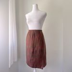 Liz Claiborne Vintage ‘00s Brown & Burgundy Textured Knee Length Skirt Photo 1