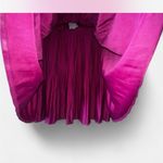 Hudson Gray  Women’s Metallic Pink Pleated Mini Skirt Size Large Photo 3