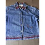 Chicos Design vintage Beaded 90’s Denim Jacket (size 1 Chicos/Medium womens) Blue Photo 6