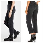 RE/DONE Originals 70s Stove Pipe Straight Jeans Faded Coal With Rips Distressed Photo 9