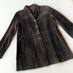 Chico's Chico’s Leather Suede Shirt Jacket Photo 2