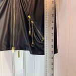 Rocawear Vintage Y2K Black Bodycon Mini Dress Gold Zippers Chains Size M Goth Photo 11