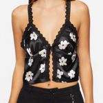 Forever 21 Black & White Floral Print Crop Top Photo 0